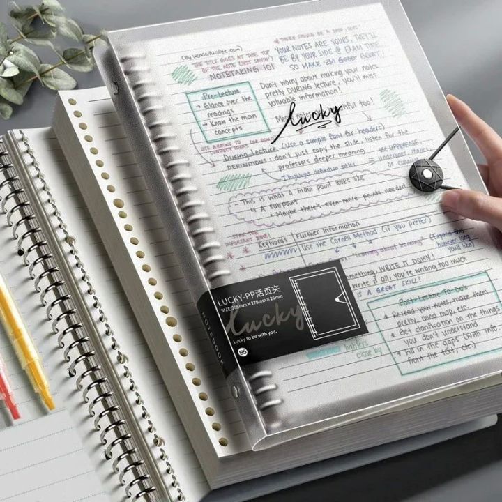 New A5 B5 A4 Transparent Loose Leaf Binder Notebook Inner Core Cover ...