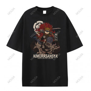 molisa เสื้อยืดคอกลม แขนสั้น เสื้อลายการ์ตูน สกรีนเสื้อDTG ผ้าcotton100% เสื้อยืดผู้ชาย 68164#