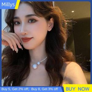 Millys Fashion Simple Simulated Bridal Jewelry sets Adjustable Necklace Bracelet For Women Wedding Jewelry Gift