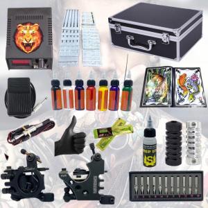 Combo bộ va li 2 máy xăm kèm 7 mầu mực xăm mẫu D1