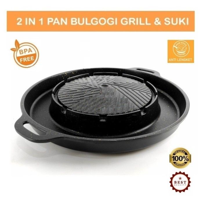 BULGOGI 2IN1 Tempat BBQ Panci Pemanggang grill Mookata Premium