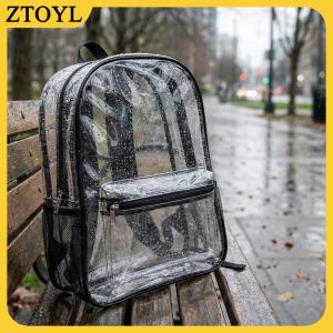 ZTOYL  Trong suốt PVC thể thao ba lô Ngoài Trời phòng tập thể dục Ba lô rõ ràng công suất lớn du lịch Daypack cho đại học và đi bộ đường dài