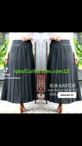 ROK PANJANG PLISKET KANTOR/ROK PLISKET FORMAL MOTIF PITA
