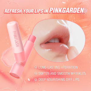 PINKFLASH #PinkGarden Plant Oil-Based Moist Lip Balm Lip Care Deep Hydration 4 ส่วนผสมจากธรรมชาติ ซ่อมแซม บำรุง ลดเลือนริ้วรอย