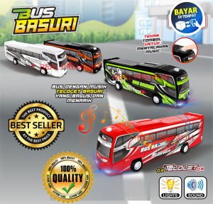 Mainan Mobil Bus Basuri TELOLET Ada Musik dan Lampu