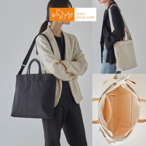 Tas Bahu Tote Bag Cavas Wanita Pria Korean Style 2022 Tas Bahu Selempang Sling Bag (T4-011)