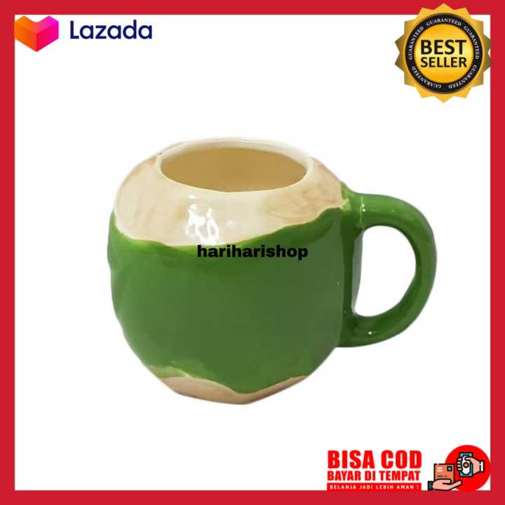 Mug Cangkir Kelapa Muda 3D - Coconut Mug - Gelas Keramik Unik | Lazada ...