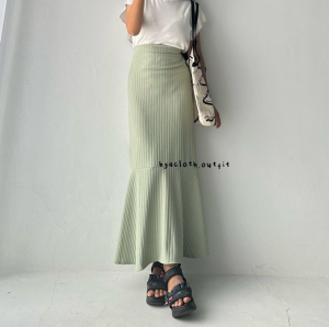 PROMO!!! ROK SPAN RAJUT MERMEID MODEL TERBARU BASIC KNIT TEBAL JUMBO 80KG-