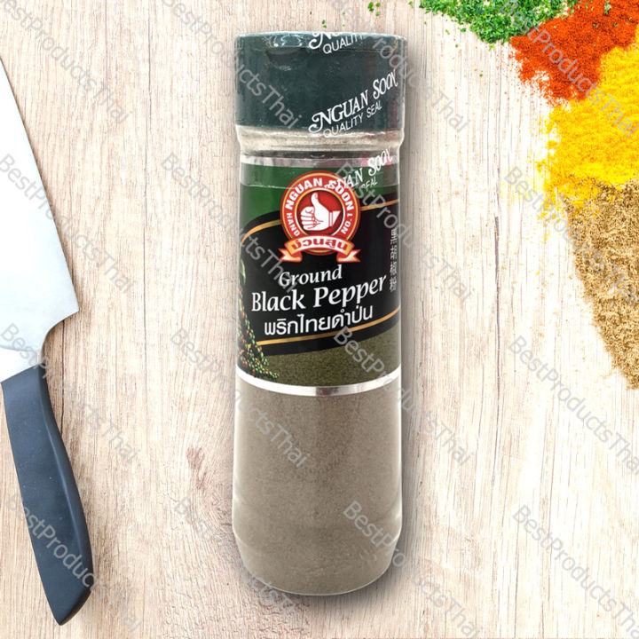 พริกไทยดำป่น 100 GROUND BLACK PEPPER น้ำหนัก 100 500 กรัม เครื่องเทศ