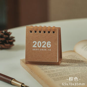 2026 Mini Simple Desk Calendar Coil Calendar Time Schedule Planner Calendar Desktop Ornament School Office Stationery