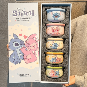 UNMEGONI Hand-painted Cartoon Ceramic Bowls Disney Zootropolis‌‌ with Handle Cute Rice Noodle Bowls  Rabbit Judy Tableware Set Gift Box Steamed Buns Rice