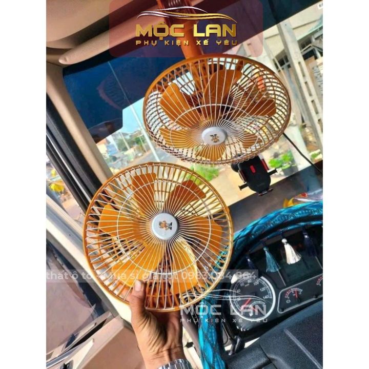 (Bán sỉ) Quạt 12v, 24v kẹp trên ô tô, xe hơi, xe tải có lồng sắt cao ...