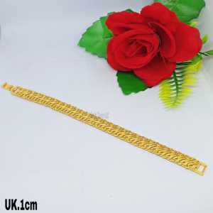 PERHIASAN WANITA EMAS 24K GELANG TANGAN KENDARI MOTIF POLOS DUBAI