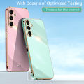 Samsung A56 5G 2025 Case For Samsung Galaxy A36 A16 A26 A56 5G SamsungA36 A 36 TPU Phone Casing Back Cover Shockproof Bumper Luxury Plating Straight Edge Soft Flexible All Include. 