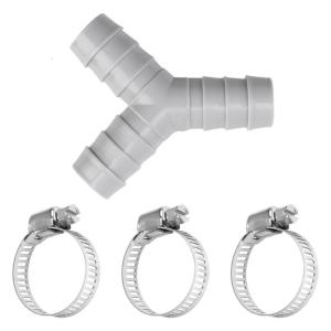 Space Saving Washing Machine Drain Connector Various Outlet Y Design Plastic Texture Suitable for Pipe Installation