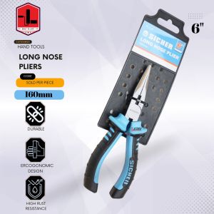 Sicher by L26 6" Polish And Anti-Rust Oil Long Nose Cutting Pliers Heavy Duty Tool