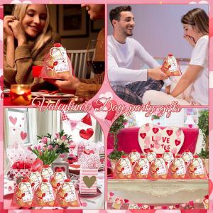 TX🏮💓🧧 Ngày Valentine quà tặng bao gồm 6pcs tim móc khóa với thẻ Organza túi Valentine trao đổi quà tặng cho chàng trai cô gái