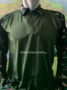 Kaos BDU Drifit Tactical Dryfit Kombinasi Loreng Lengan Panjang