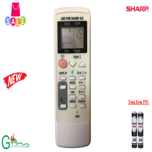 Điều khiển điều hòa Sharp dùng cho các dòng Sharp AH-X AH-A AY-A 9000BTU 12000BTU 18000BTU-Hàng chất lượng-Mới 100%-Tặng kèm PIN