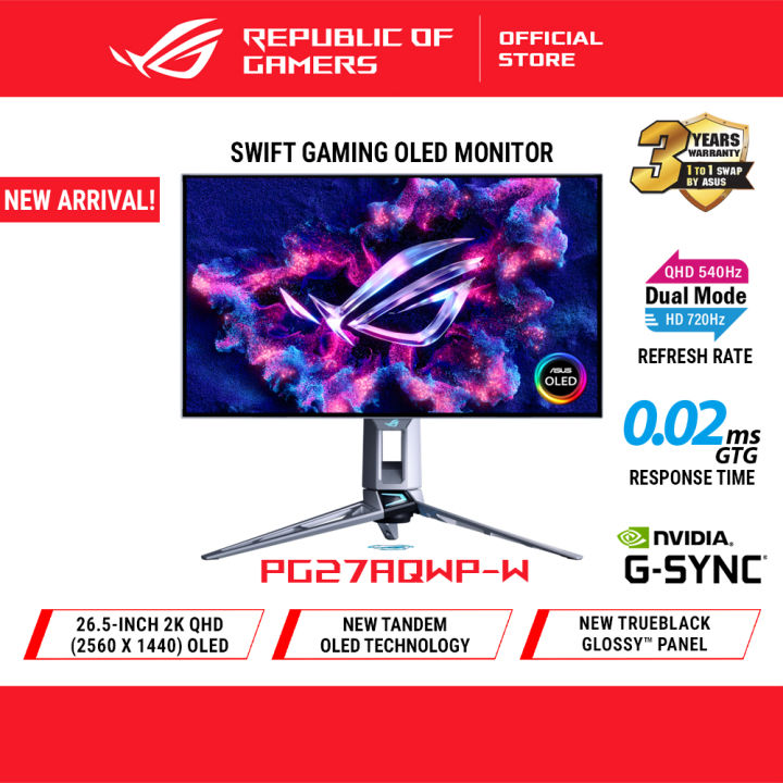 ROG Swift OLED PG27AQWP-W gaming monitor | 27-inch | TrueBlack Glossy ...