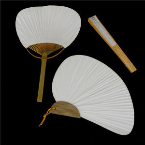 Christmas gift 【AYLMER】 1pc White Folding Elegant Paper Hand Fan Wedding Party Favors