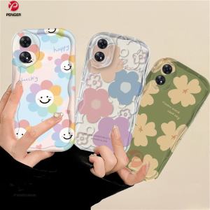 (Lokal Ready) PENGER Casing hp OPPO A17 A17k A16 A16s A54s A16k A16e A12 A5s A7 A11K A1K A57 A77S A53 2020 A3s A12e A33 A31 A52 A92 A54 Reno 8T 4G Reno 5F Bunga Segar Lucu Lembut 3D Bergelombang Penutup Tepi Melengkung Smiley Softcase
