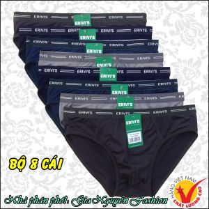 Bộ 8 Quần lót nam Thun lạnh lưng bản nhỏ thương hiệu Erivis- Hàng Việt Nam cao cấp