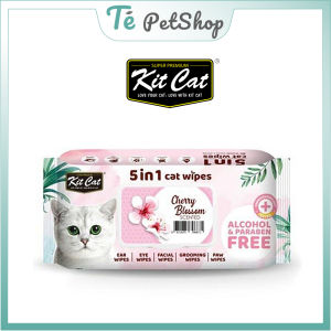 [Hộp 80 miếng] Khăn ướt KitCat dành cho chó mèo khăn vệ sinh chó mèo khăn kháng khuẩn