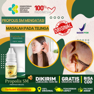 Obat Tetes Telinga Kotoran Keras Penghancur Kotoran Telinga Obat Sakit Telinga Obat Telinga Budeg Obat Telinga Tersumbat Obat Telinga Berdengung Terus Menerus Obat Telinga Berair dan Bau Kurang Pendengaran - Propolis SM