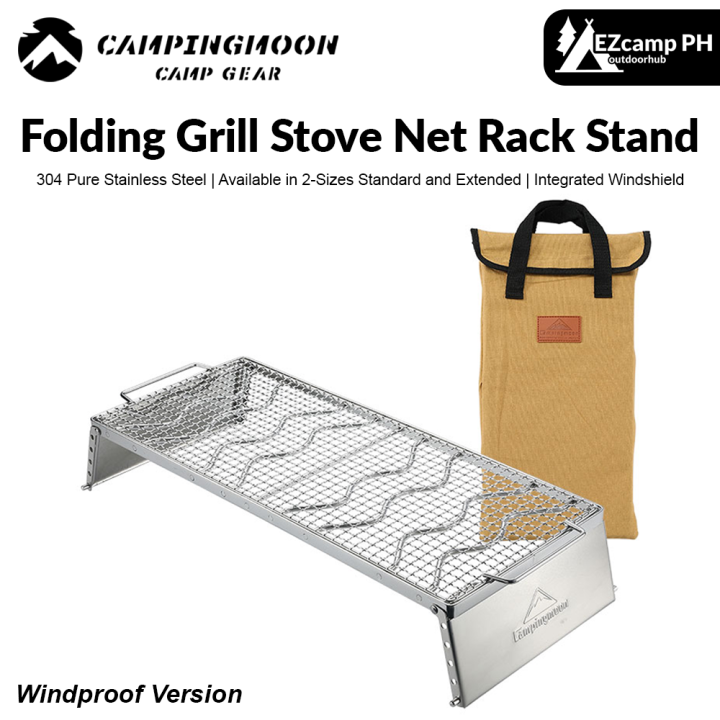DZRZVD Camp Grill With Foldable Legs-304 Stainless Steel Grill Grate For Gas