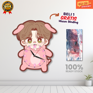 Grosir jam dinding Beli 1 GRATIS 1 hiasan dinding/jam dinding anak Tema Anime/jam dinding anak karakter/jam dinding anak aesthetic