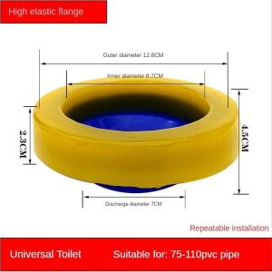 【COD】Karet Closet Duduk Seal Karet Closet Universal Konektor Flange Offset Toilet Toilet Gasket Pipa Kloset Anti Bau Anti Bocor
