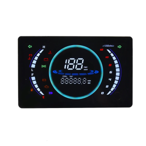 Motorcycle Digital Dashboard 199km/h Speedometer With RPM Tachometer Water Resistant Flat Panel Universal Compatibility