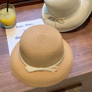 COOLSOOL Bảo vệ khỏi tia cực tím Mũ cói dành cho nữ Chống gió Trang trí nơ ruy băng Mũ đi biển Thời trang Thanh lịch Mũ chống nắng Kỳ nghỉ ở bãi biển