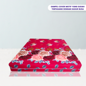 Sarung Kasur Busa Resleting Moitf Karakter Anak dan Dewasa Bunga Abstrak Uk. 180x200x20 Bahan Katun Terlaris