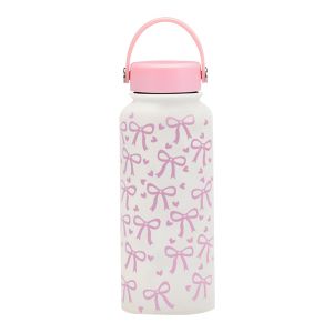 YUDESHUI Portable Vacuum Bottle 1000ML Printed Design Vacuum Sports Bottle Large Capacity Aquaflask Tumbler Sports Use