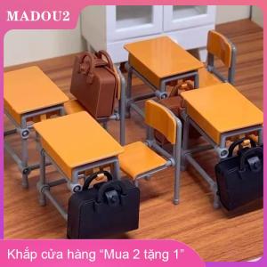 [COD] MADOU2 3 6 chiếc ba lô đồ trang trí phòng học thu nhỏ Ngôi nhà búp bê 1 12 túi đi học mô hình đồ nội thất mô hình đồ nội thất mini để bàn giải trí cổ điển