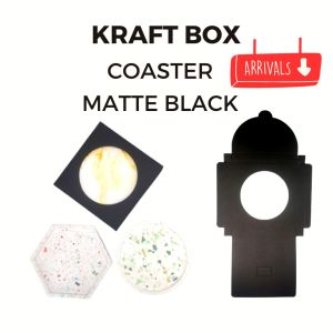Kraftbox for coaster Round square hexagon