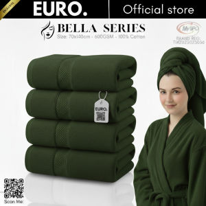EURO. Dark Brown Hotel Towel 550g 100% Cotton 70x140cm Tuala Mandi Airbnb High Absorbent Thick Soft