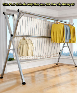 Giàn Phơi Quần Áo Nhật Bản Inox 304 Cao Cấp Không Gỉ - EuroHome