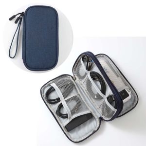 [ Double Layer ] Travel Digital Gadget Bag Cable Bag Travel Organizer Power Bank Bag USB Accessories Wire Storage