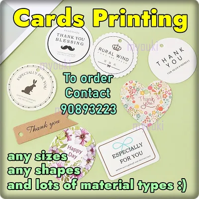 Custom Card and Tag Printing - Local Printing