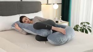 3.1กิโลกรัมการตั้งครรภ์หมอนรูปตัว U กรณีล้างทำความสะอาดได้ตั้งครรภ์ Momy เต็มร่างกายหมอนที่ถอดออกได้มัลติฟังก์ชั่หมอนพยาบาล