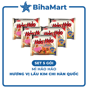 [SET 5 GÓI] - ACECOOK - Hảo Hảo hương vị lẩu kim chi Hàn Quốc (75g/gói) - Mì ăn liền Hảo Hảo lẩu kim chi Hàn Quốc (Hảo Hảo kim chi)