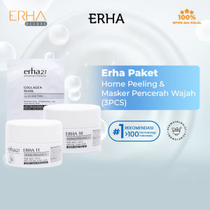 ERHA Krim Peeling Wajah - ERHA 10 + 11 + Masker Wajah Kolagen 4 Pcs  BPOM