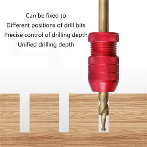Precision Depth Control Drill Depth Stop Adjustable Inner Diameter for Accurate Drilling Aluminum Drill Stop