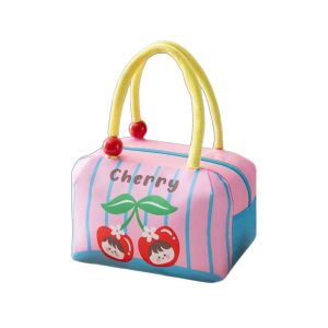 MODAQUICK จุได้มาก ถุงฉนวนกันความร้อน ฟิล์มอะลูมิเนียม หนาขึ้น กระเป๋าถืออาหารกลางวันการ์ตูน ถุงเก็บฉนวน คาวาอิ กระเป๋ากล่องปิกนิก สาวๆ