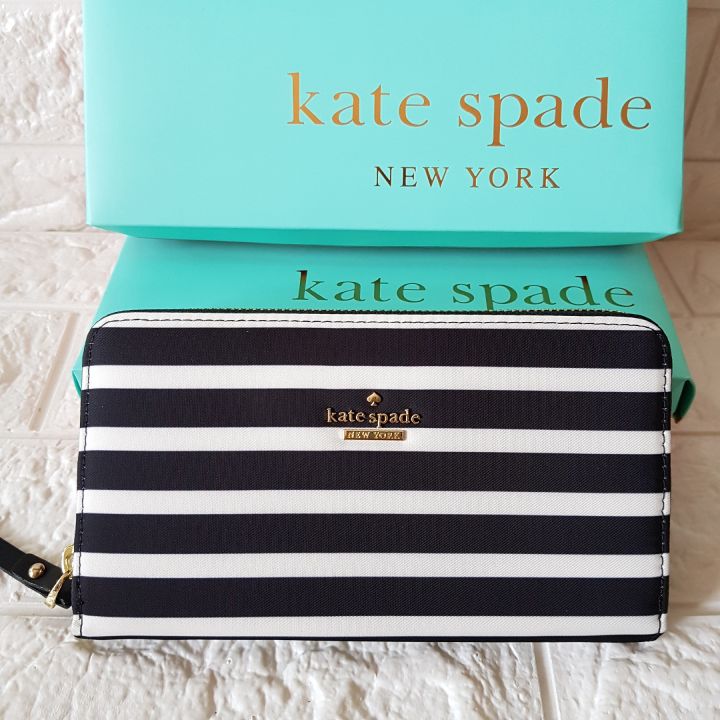 Kate spade discount wallet stripes