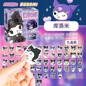 Set Pelekat Hadiah Kuromi Sticker Gift Box Cute Cartoon Kawaii Sticker Collection Scrapbook Gift  Stationery