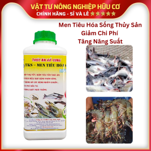 TKS - MEN TIÊU HÓA Sống Thủy Sản: Giúp Hấp Thụ Tốt Ngừa Bệnh Giảm Chi Phí Tăng Năng Suất - Chai 1 Lít